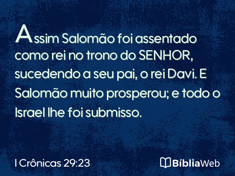 I Crônicas 29:23 em imagem para compartilhar