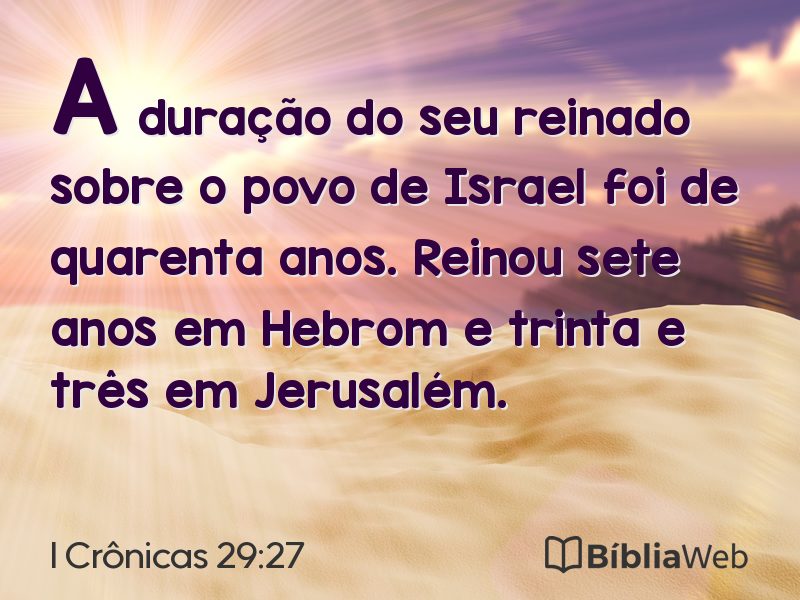 I Crônicas 29:27 em imagem para compartilhar