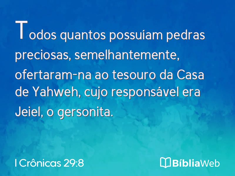 I Crônicas 29:8 em imagem para compartilhar