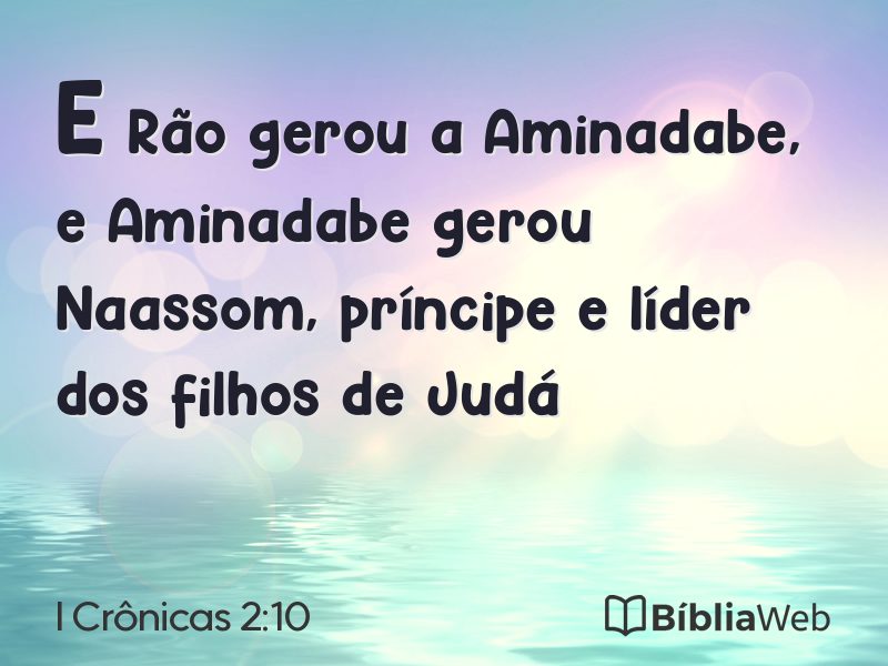 I Crônicas 2:10 em imagem para compartilhar