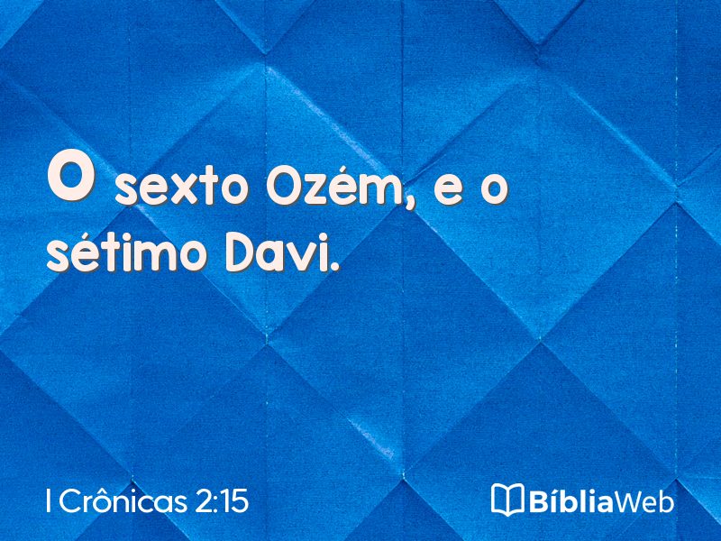 I Crônicas 2:15 em imagem para compartilhar