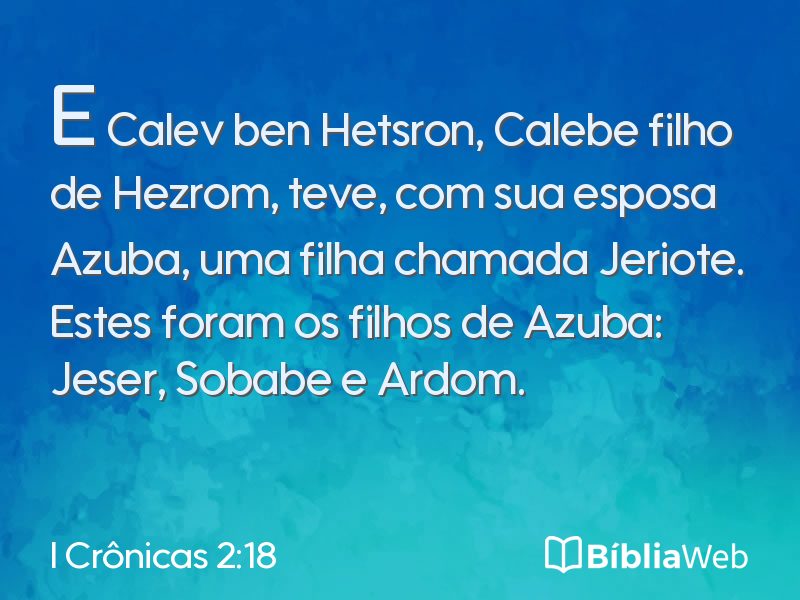 I Crônicas 2:18 em imagem para compartilhar