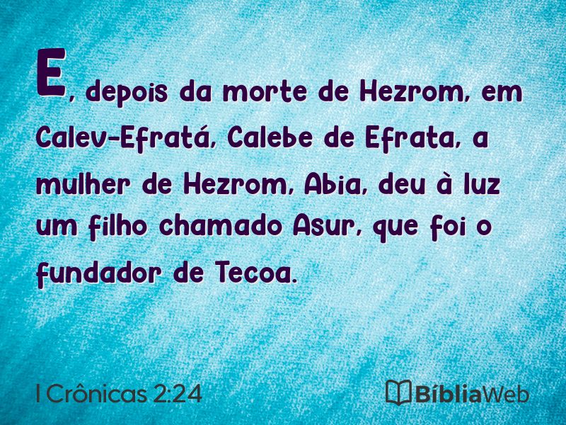 I Crônicas 2:24 em imagem para compartilhar