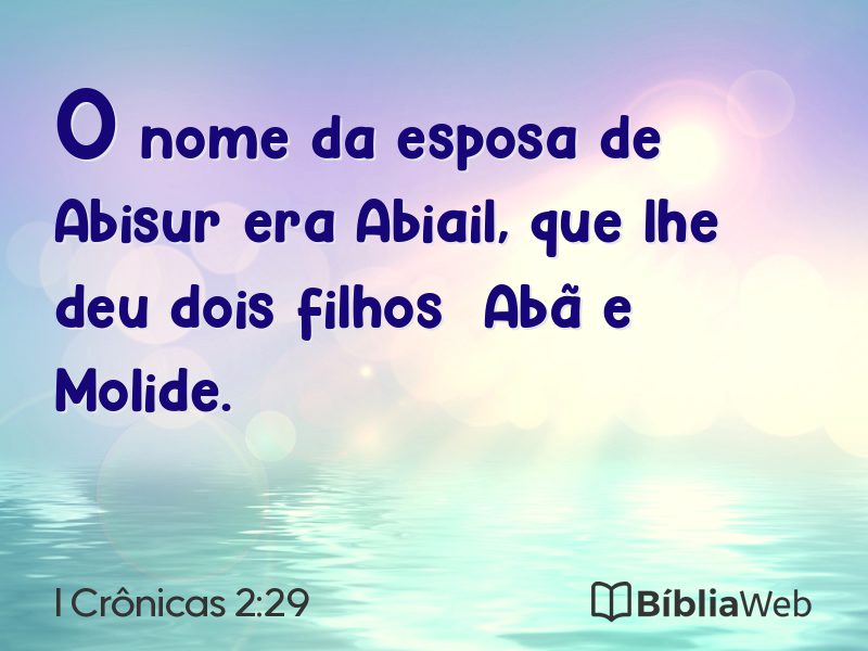 I Crônicas 2:29 em imagem para compartilhar