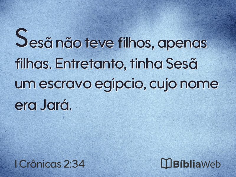 I Crônicas 2:34 em imagem para compartilhar