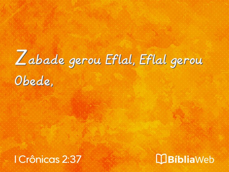 I Crônicas 2:37 em imagem para compartilhar