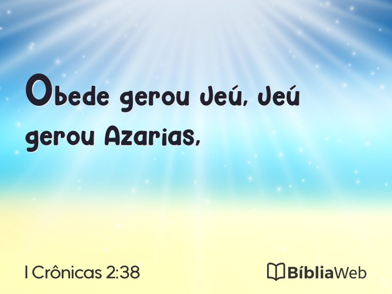 I Crônicas 2:38 em imagem para compartilhar
