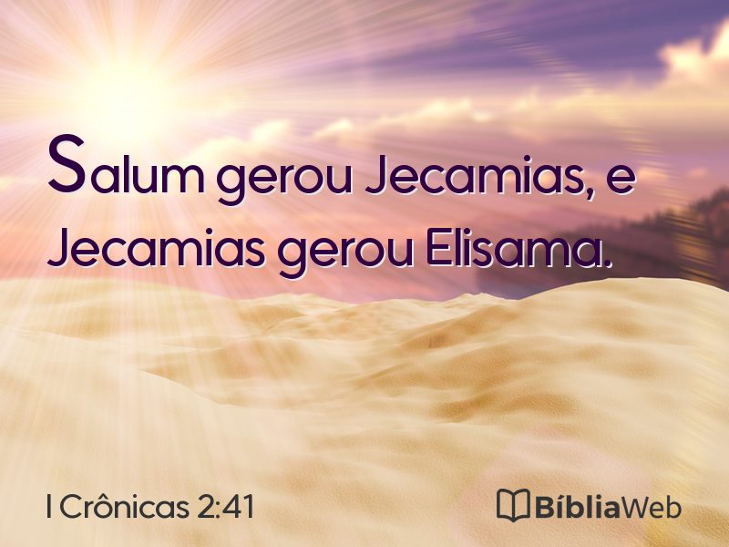 I Crônicas 2:41 em imagem para compartilhar
