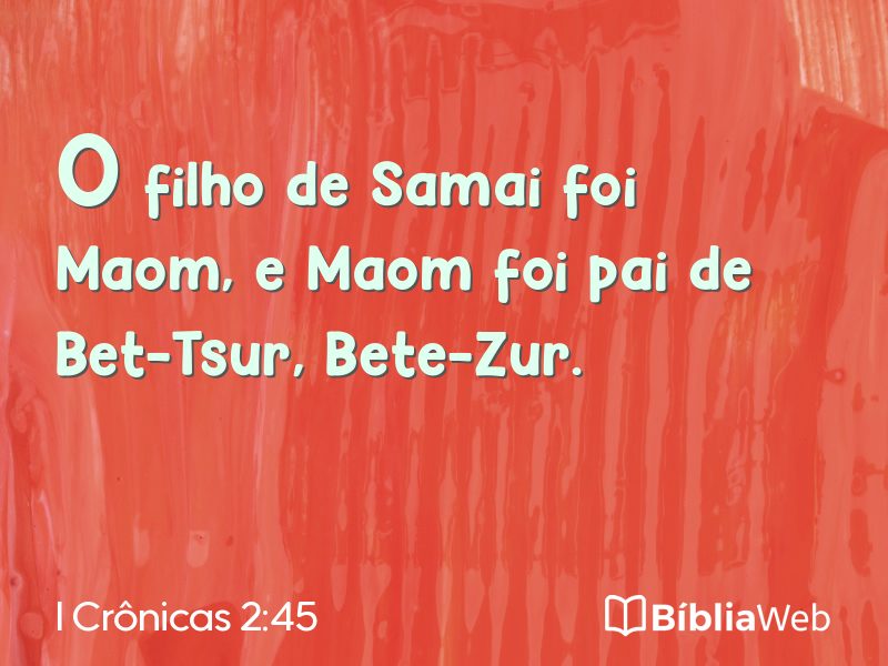 I Crônicas 2:45 em imagem para compartilhar
