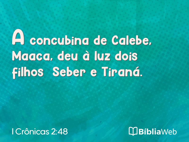 I Crônicas 2:48 em imagem para compartilhar