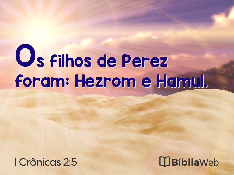 I Crônicas 2:5 em imagem para compartilhar