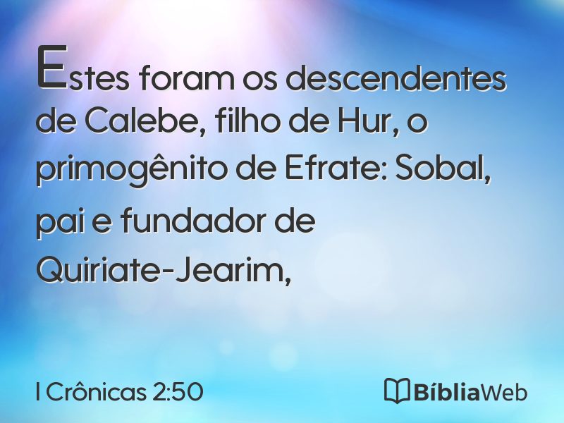 I Crônicas 2:50 em imagem para compartilhar