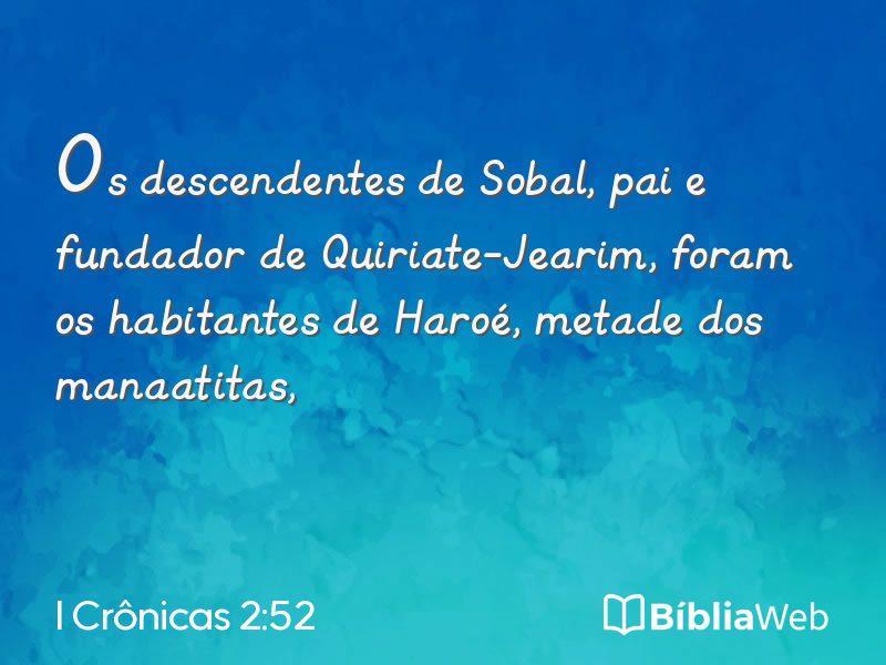 I Crônicas 2:52 em imagem para compartilhar