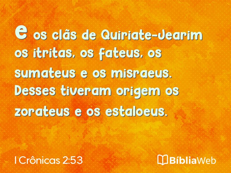 I Crônicas 2:53 em imagem para compartilhar