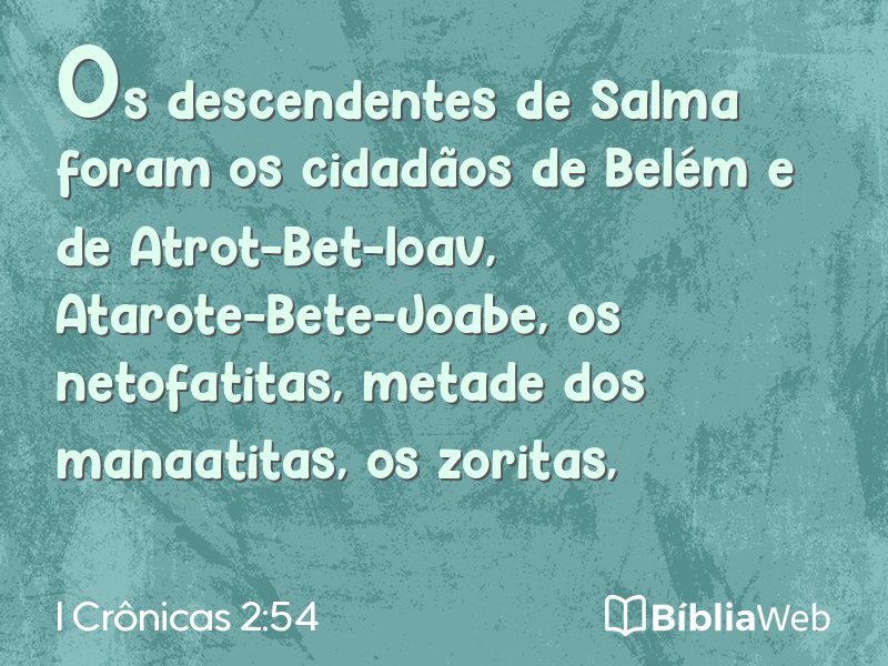 I Crônicas 2:54 em imagem para compartilhar