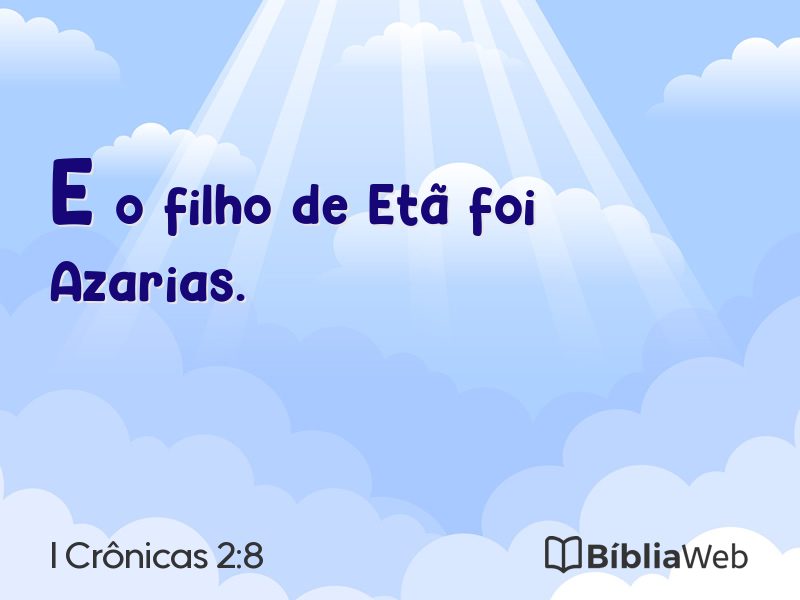 I Crônicas 2:8 em imagem para compartilhar