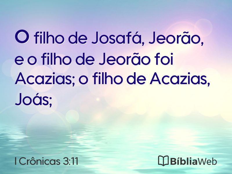 I Crônicas 3:11 em imagem para compartilhar