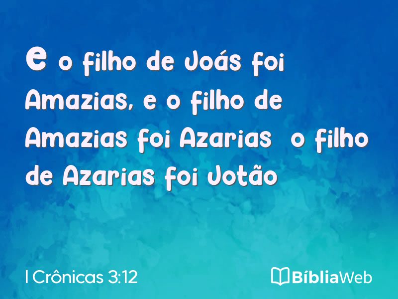 I Crônicas 3:12 em imagem para compartilhar