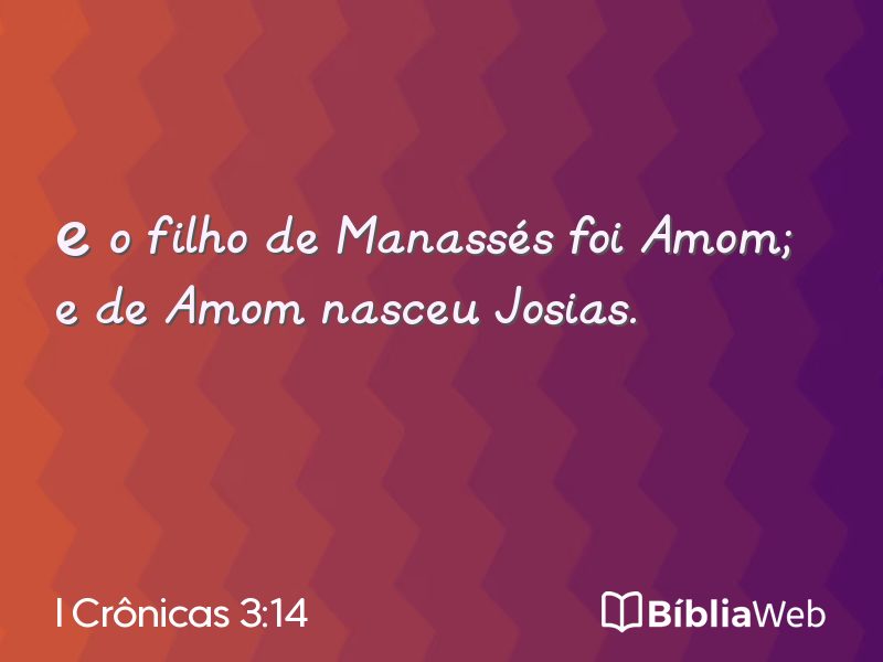 I Crônicas 3:14 em imagem para compartilhar