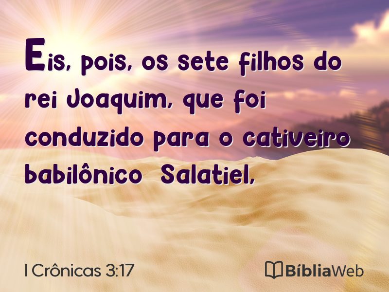 I Crônicas 3:17 em imagem para compartilhar
