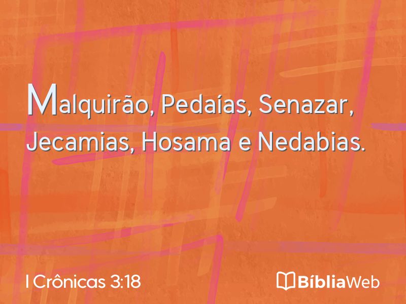 I Crônicas 3:18 em imagem para compartilhar