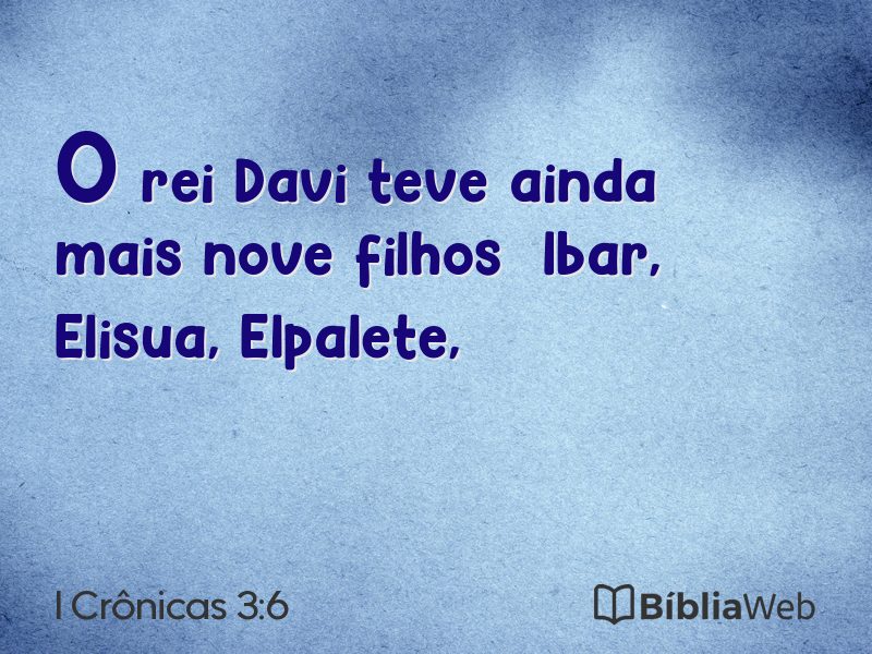 I Crônicas 3:6 em imagem para compartilhar