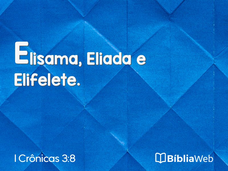 I Crônicas 3:8 em imagem para compartilhar