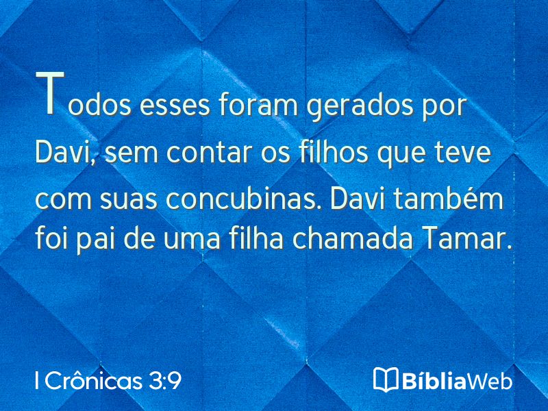 I Crônicas 3:9 em imagem para compartilhar