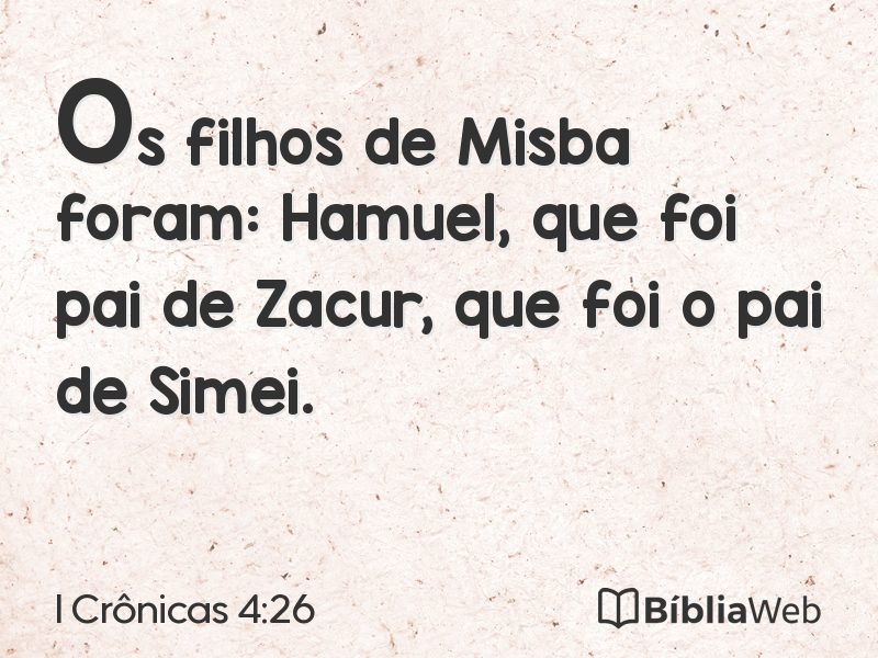 I Crônicas 4:26 em imagem para compartilhar
