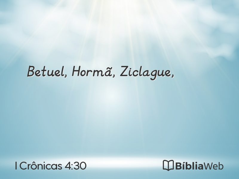 I Crônicas 4:30 em imagem para compartilhar