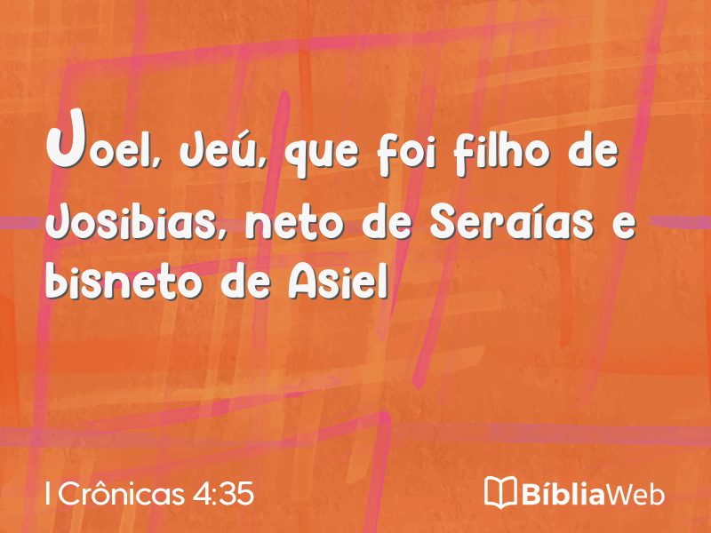 I Crônicas 4:35 em imagem para compartilhar