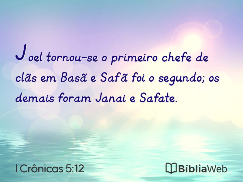 I Crônicas 5:12 em imagem para compartilhar