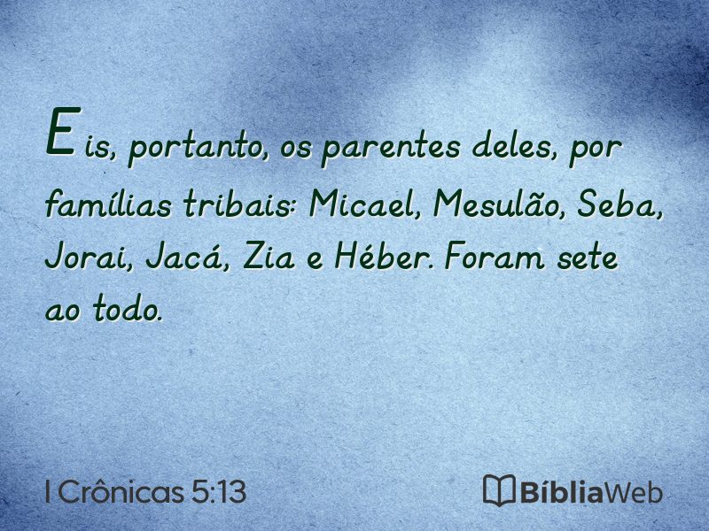 I Crônicas 5:13 em imagem para compartilhar