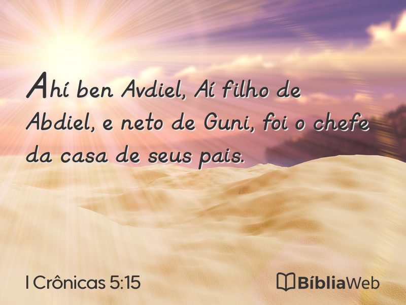 I Crônicas 5:15 em imagem para compartilhar