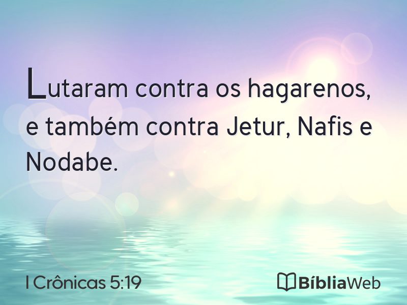 I Crônicas 5:19 em imagem para compartilhar