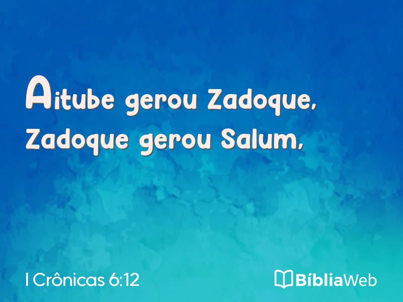 I Crônicas 6:12 em imagem para compartilhar