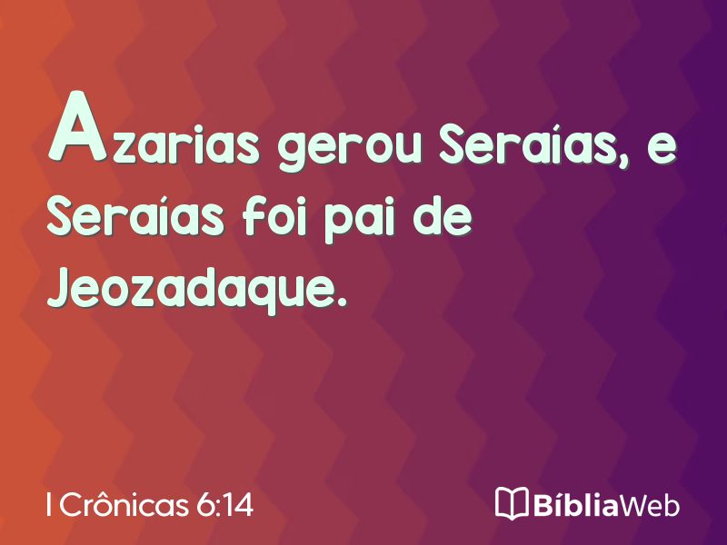 I Crônicas 6:14 em imagem para compartilhar
