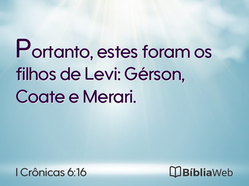 I Crônicas 6:16 em imagem para compartilhar