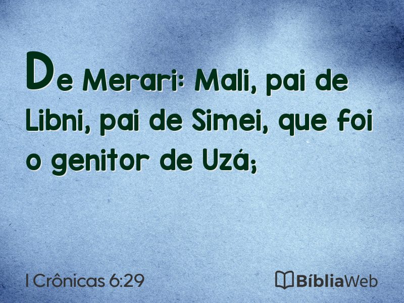 I Crônicas 6:29 em imagem para compartilhar