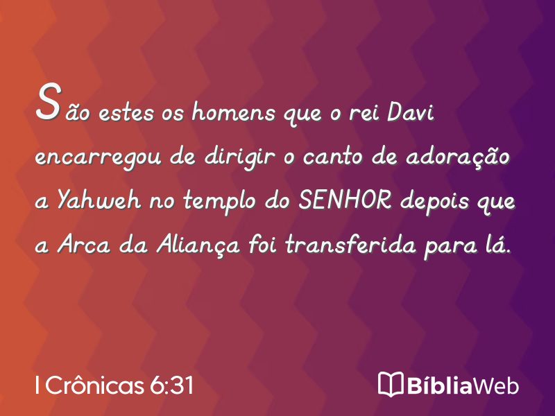 I Crônicas 6:31 em imagem para compartilhar