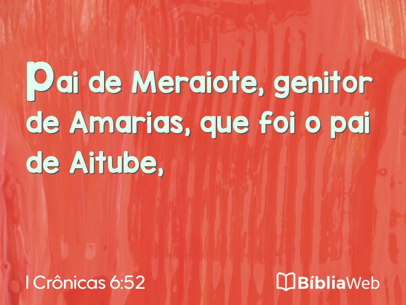 I Crônicas 6:52 em imagem para compartilhar