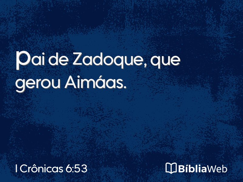 I Crônicas 6:53 em imagem para compartilhar
