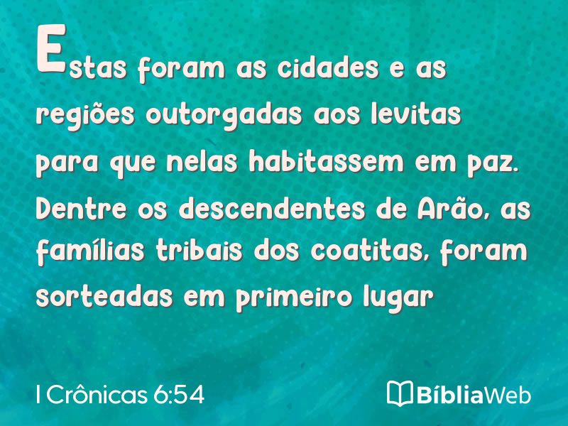 I Crônicas 6:54 em imagem para compartilhar