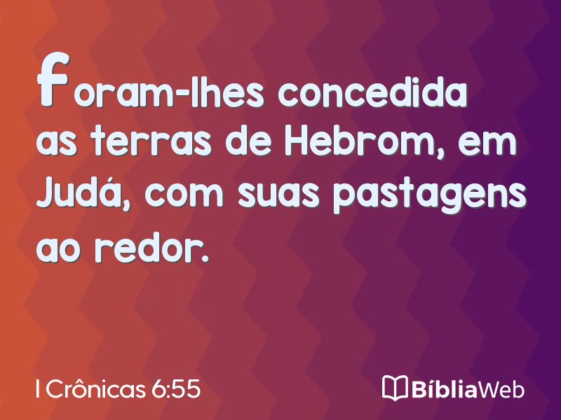 I Crônicas 6:55 em imagem para compartilhar
