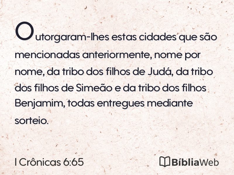 I Crônicas 6:65 em imagem para compartilhar