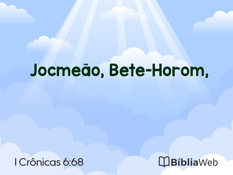I Crônicas 6:68 em imagem para compartilhar