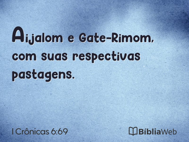 I Crônicas 6:69 em imagem para compartilhar