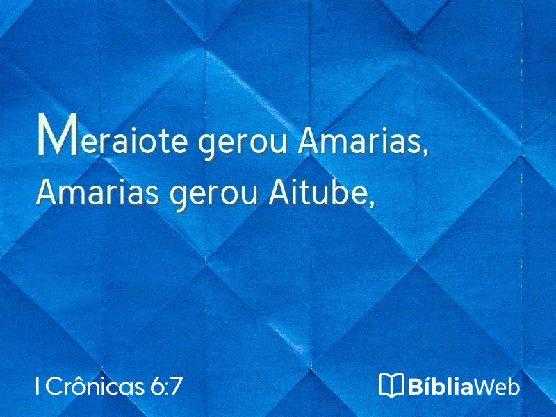 I Crônicas 6:7 em imagem para compartilhar