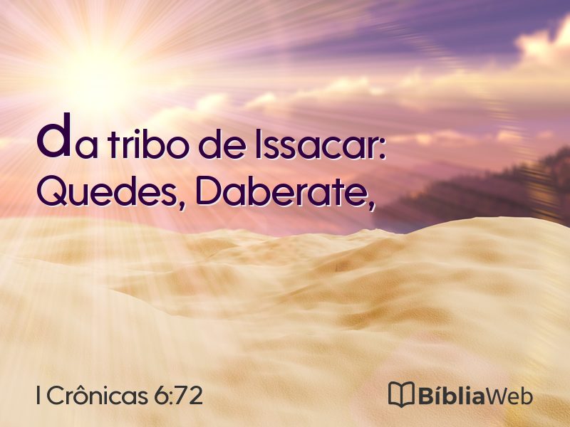 I Crônicas 6:72 em imagem para compartilhar