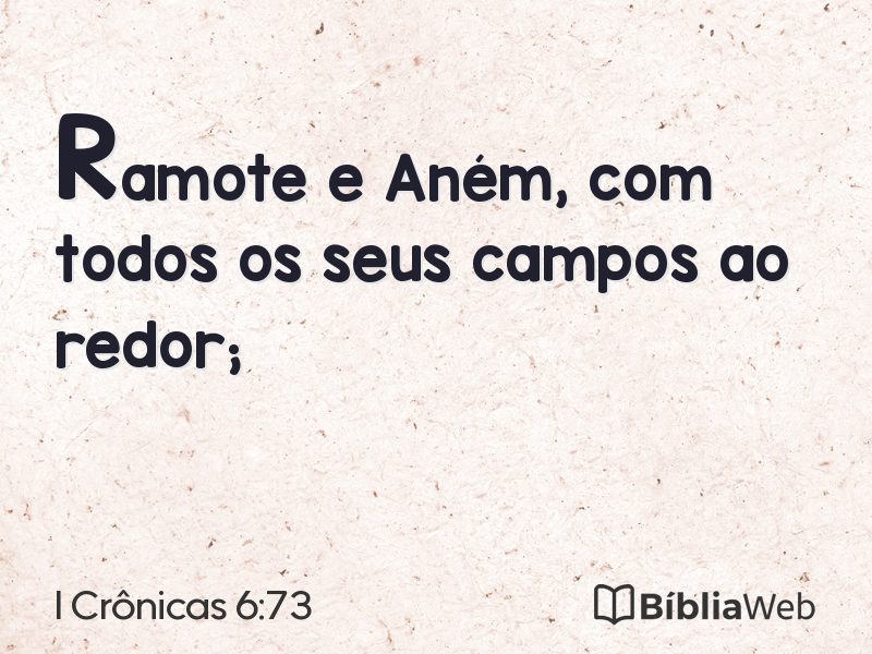 I Crônicas 6:73 em imagem para compartilhar